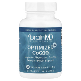 BrainMD, Optimized3x CoQ10`` 60 веганских капсул