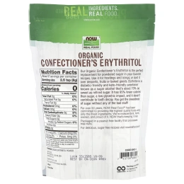 NOW Foods, Real Food, органический кондитерский эритрит, 454 г (1 фунт)