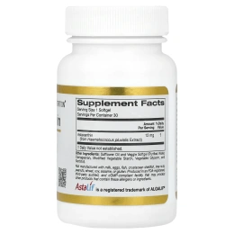 Улучшение зрения California GOLD Nutrition Astaxanthin 12 mg 30 veg softgels
