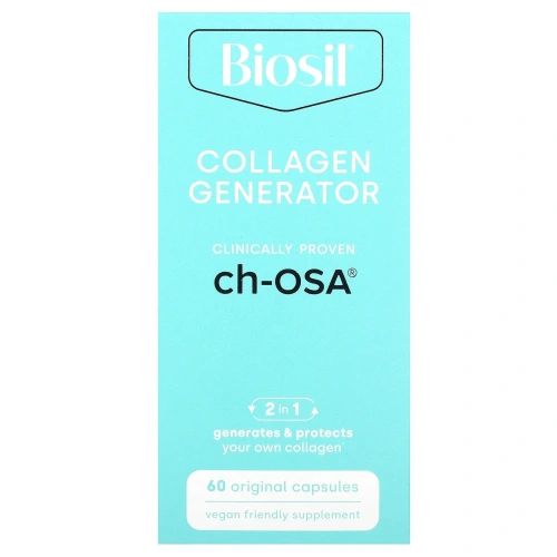 BioSil by Natural Factors, Биосил, CH-OSA улучшенный генератор коллагена , 60 вегетарианских капсул