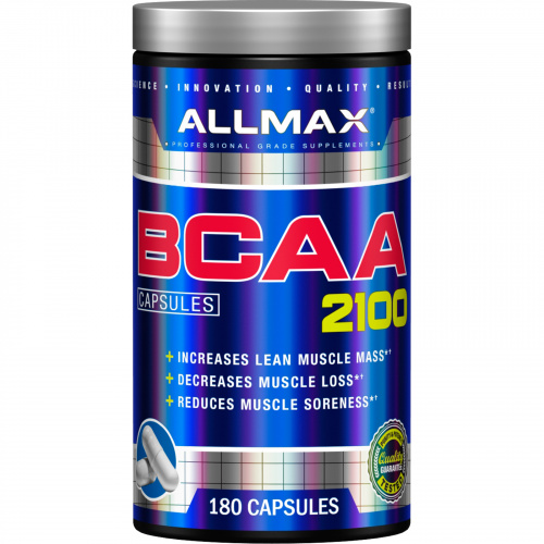 ALLMAX Nutrition, Аминокислоты с разветвлённой цепью 2100, 180 капсул