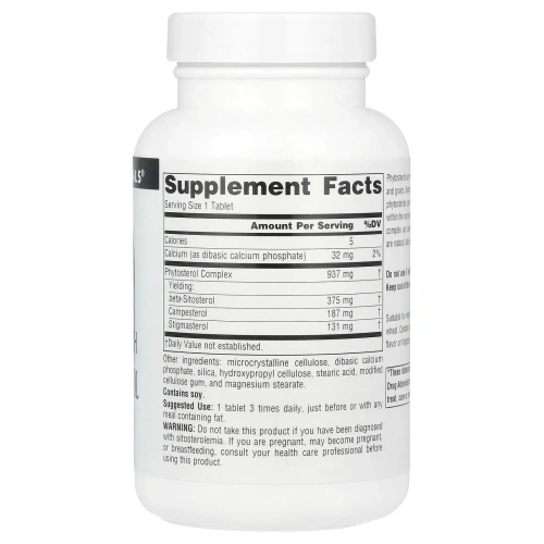 Source Naturals, Бета-ситостерол Mega Strength, 375 мг, 60 таблеток