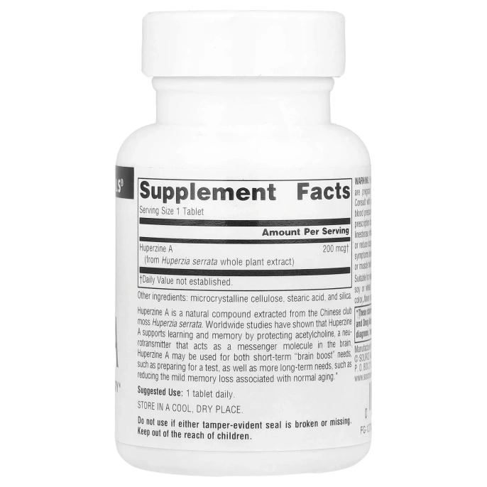 Source Naturals, Гуперзин А, 200 мкг, 60 таблеток