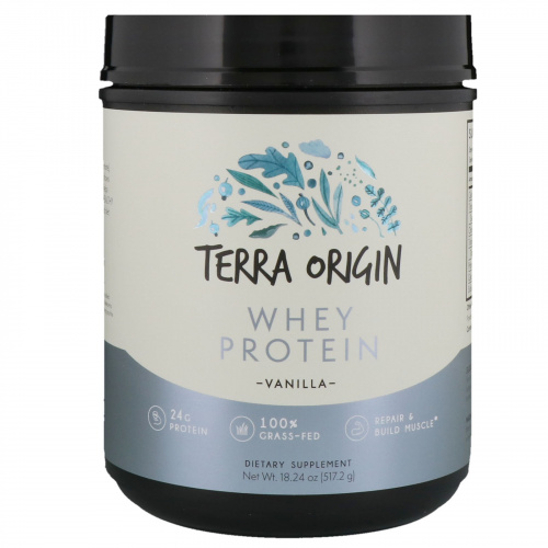 Terra Origin, Whey Protein, Vanilla , 18.24 oz (517.2 g)