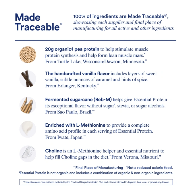 Ritual, Essential Protein, ежедневный коктейль, ваниль, 459 г (1 фунт)