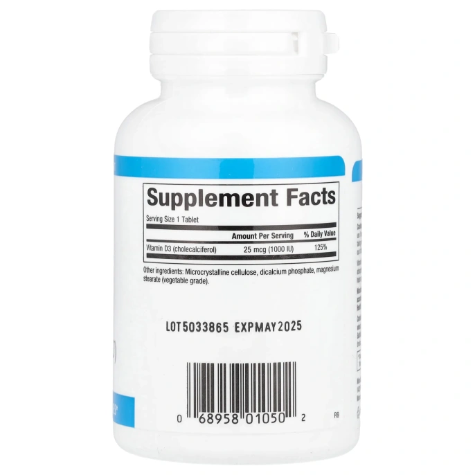 Natural Factors, Витамин D3, 1000 МЕ, 90 таблеток