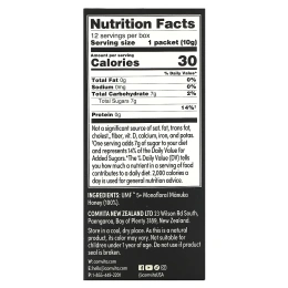Comvita, Manuka Honey Singles, UMF 5+, MGO 83+, 12 пакетиков по 10 г (0,35 унции)