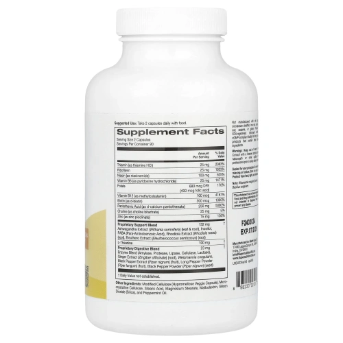 Super Nutrition, добавка для борьбы со стрессом, 180 растительных капсул