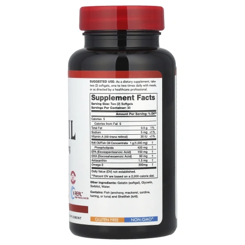 Olympian Labs, Масло криля, 1000 мг, 60 желатиновых капсул