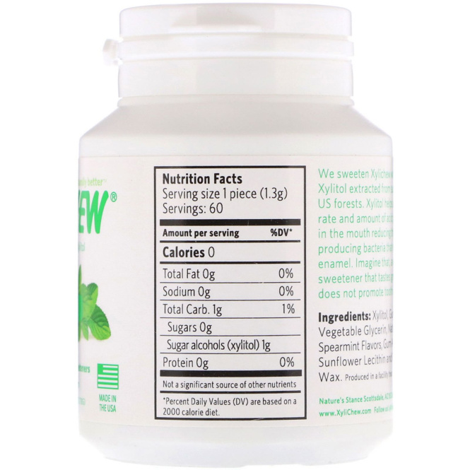 Xylichew, Spearmint, 60 Pieces, 2.75 oz (78 g)