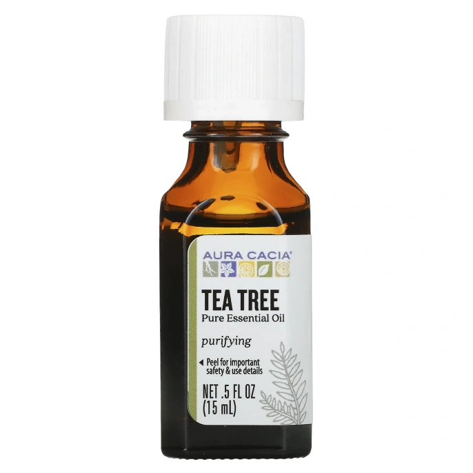 Aura Cacia, Эфирное масло чайного дерева, .5 жидких унций (15 мл)