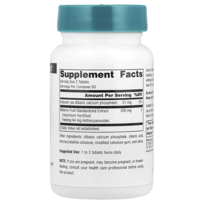 Source Naturals, Экстракт черники, 100 мг, 120 таблеток