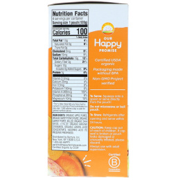 Happy Family Organics, Суперпродукт из серии "Счастливый карапуз", органическая фруктово-овощная смесь c органическим яблоком, бататом, морковью и корицей с добавлением супер-семян чиа, 4 пакета по 4,22 унции (120 г)