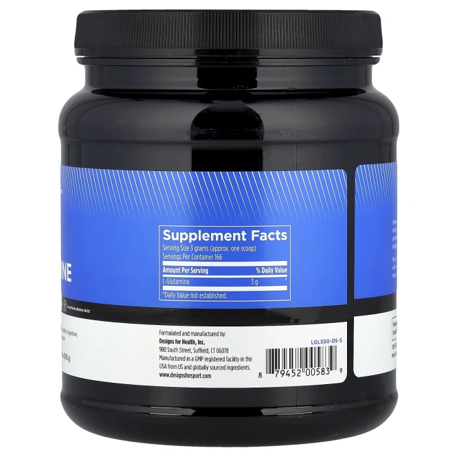Designs For Health, L-глютамин, 500 г (1,1 фунта)