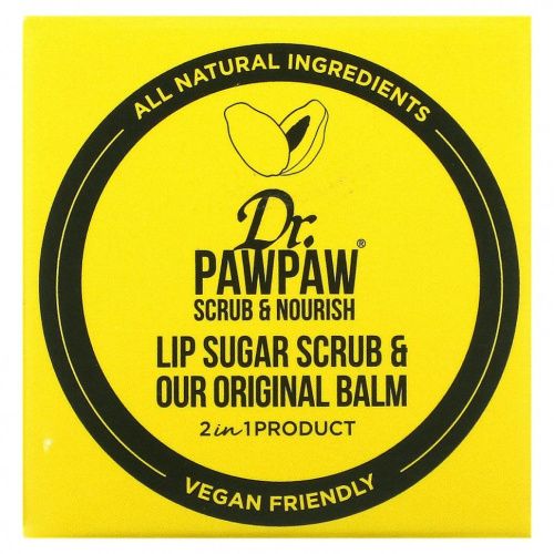 Dr. PAWPAW, Сахарный скраб для губ и оригинальный бальзам, 16 г (0,55 жидк. Унции)