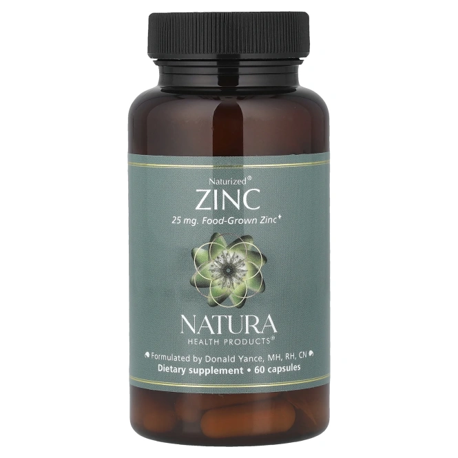 Natura Health Products, Naturized®, цинк, 25 мг, 60 капсул