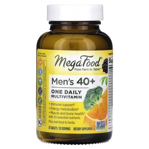 MegaFood, Для мужчины старше 40 лет, "Одна в день", формула без железа, 30 таблеток