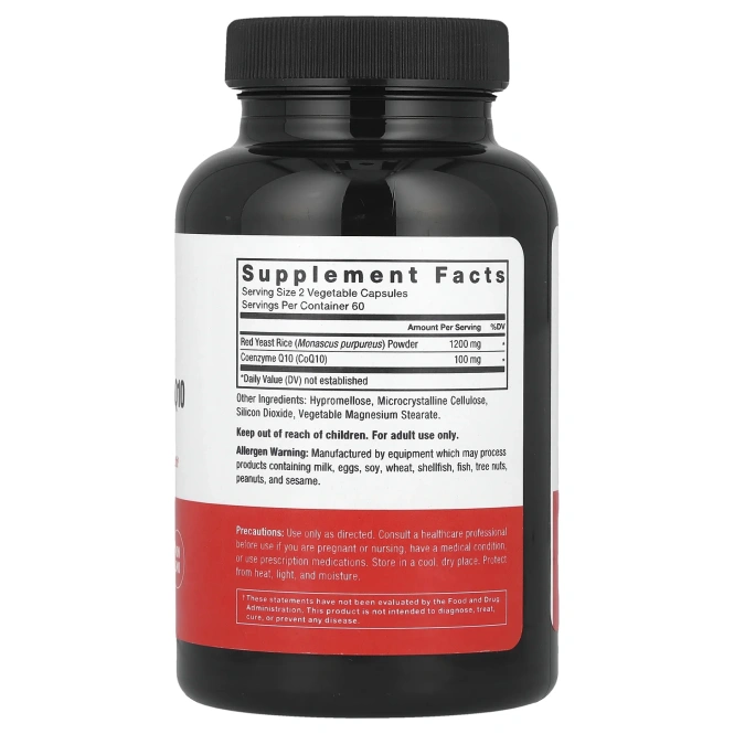 Force Factor, Красный дрожжевой рис + коэнзим Q10, 120 растительных капсул