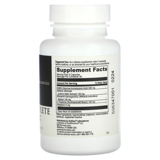 DaVinci Laboratories of Vermont, Sleep Complete, 60 капсул