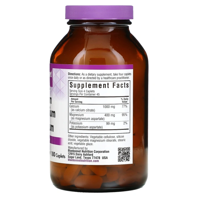 Bluebonnet Nutrition, Калий Кальций Магний 180 капсул