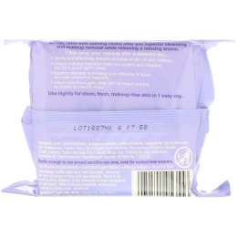 Neutrogena, Салфетки для снятия макияжа, для спокойного сна, 25 предварительно увлажненных салфеток