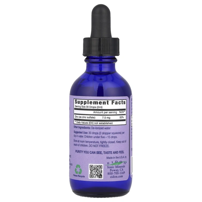 EIDON Ionic Minerals Zinc Жидкий Концентрат, 60 мл