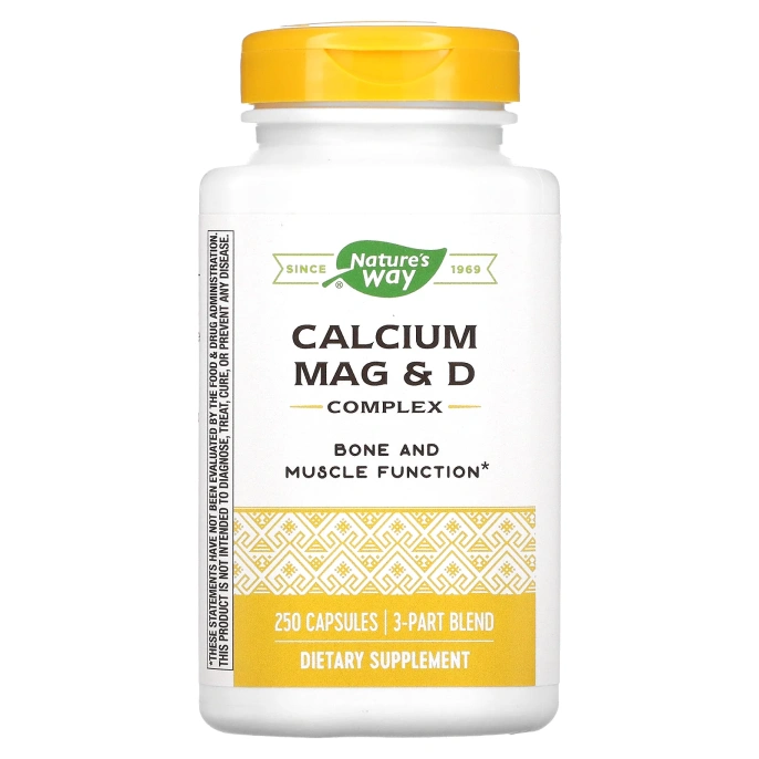 Nature's Way, Комплекс магния, кальция и витамина D, 250 капсул