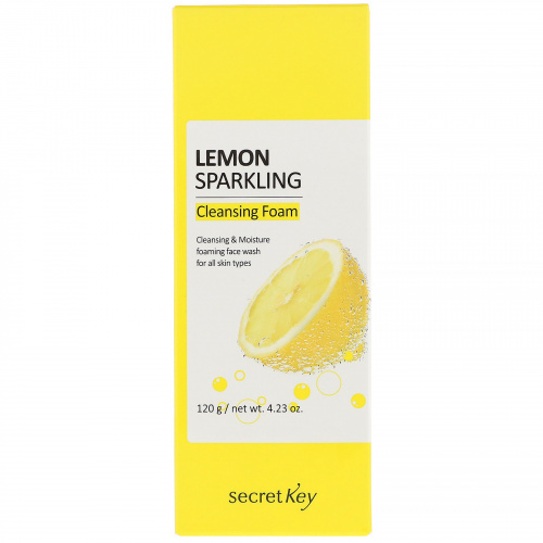 Secret Key, Газированная очищающая пена с лимоном, 120 г