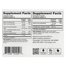 Theralogix, ConceptionXR®, формула для поддержки моторики, 60 таблеток + 60 капсул