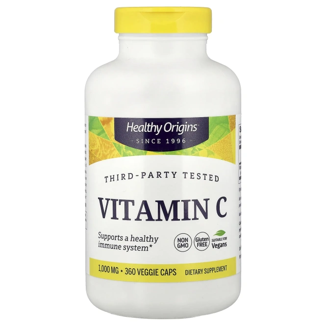 Healthy Origins, Vitamin C, 1,000 mg, 360 Veggie Caps