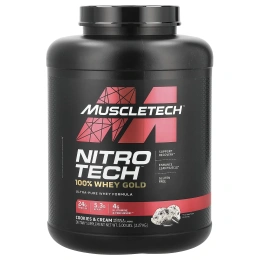 Muscletech, Nitro Tech, 100% Whey Gold, сывороточный протеин, печенье с кремом, 2,27 кг (5 фунтов)