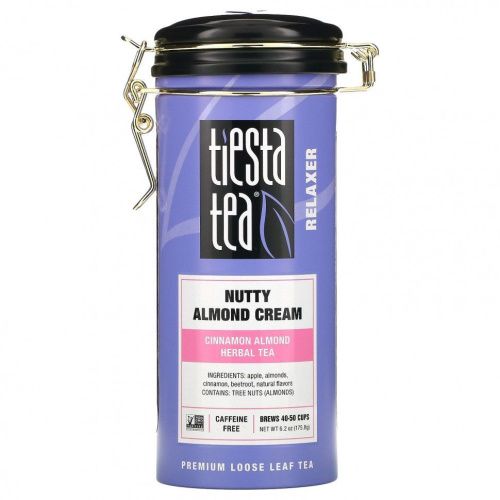 Tiesta Tea Company, Premium Loose Leaf Tea, Крем с ореховым миндалем, без кофеина, 6,2 унции (175,8 г)