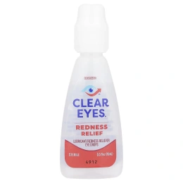 Clear Eyes, Redness Relief, Глазные капли смазывающее / снимающее покраснение, 0,5 жидких унций (15 мл)