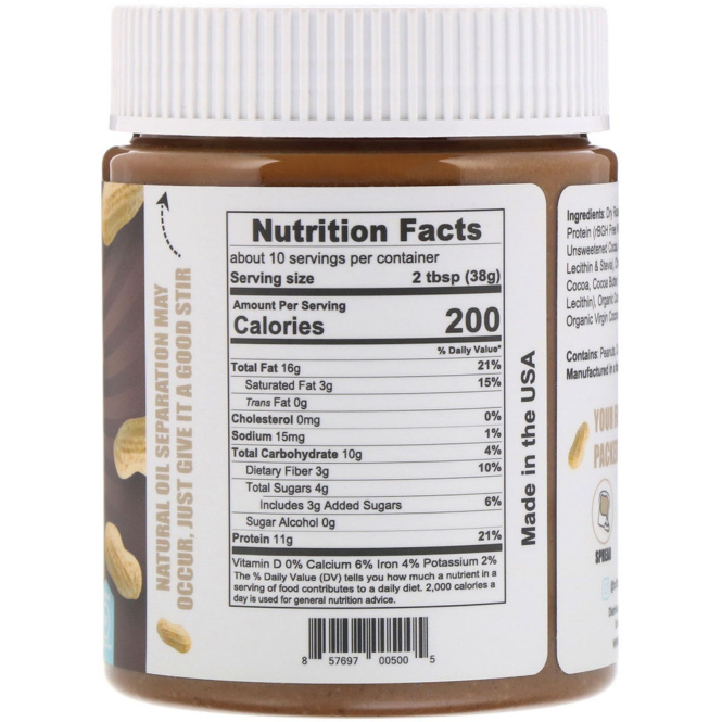 Buff Bake, Протеиновый арахисовый спред, шоколадная крошка, 368 г (13 унций)