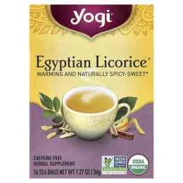 Yogi Tea, Egyptian Licorice®, без кофеина, 16 чайных пакетиков, 36 г (1,27 унции)