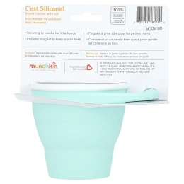 Munchkin, C'est Silicone! ™, ловушка для снеков с крышкой, для детей старше 6 месяцев, со вкусом мяты, 1 шт.