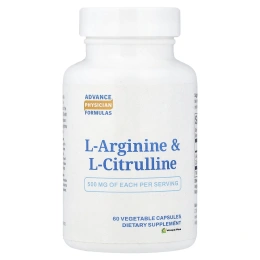 Advance Physician Formulas, L-аргинин и L-цитруллин, 60 растительных капсул