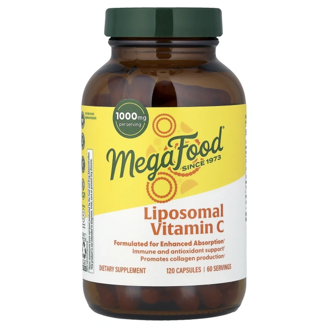 MegaFood, липосомальный витамин C, 120 капсул (500 мг в 1 капсуле)