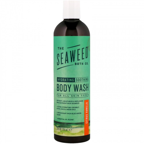 The Seaweed Bath Co., Увлажняющий успокаивающий гель для душа, цитрус ваниль, 12 ж. унц. (354 мл)