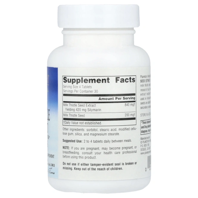 Planetary Herbals, Full Spectrum ™, экстракт семян расторопши, 1040 мг, 120 таблеток (260 мг на таблетку)