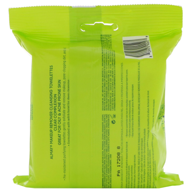 Almay, Салфетки для удаления макияжа и очищения кожи, 25 ультрамягких салфеток