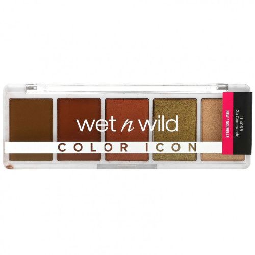 Wet n Wild, Color Icon, Go-Commando, палитра теней из 5 оттенков, 6 г (0,21 унции)