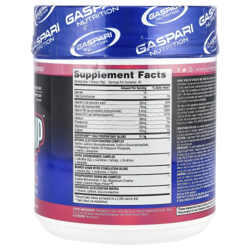 Gaspari Nutrition, SuperPump Max, лучшая добавка для приема перед тренировкой, арбуз, 1,41 фунта (640 г)