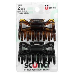 Scunci, Заколки-крабы для густых волос Effortless Beauty, 2 штуки