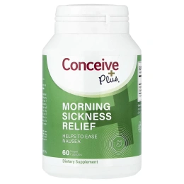Conceive Plus, утренний токсикоз, 60 веганских капсул (500 мг в 1 капсуле)