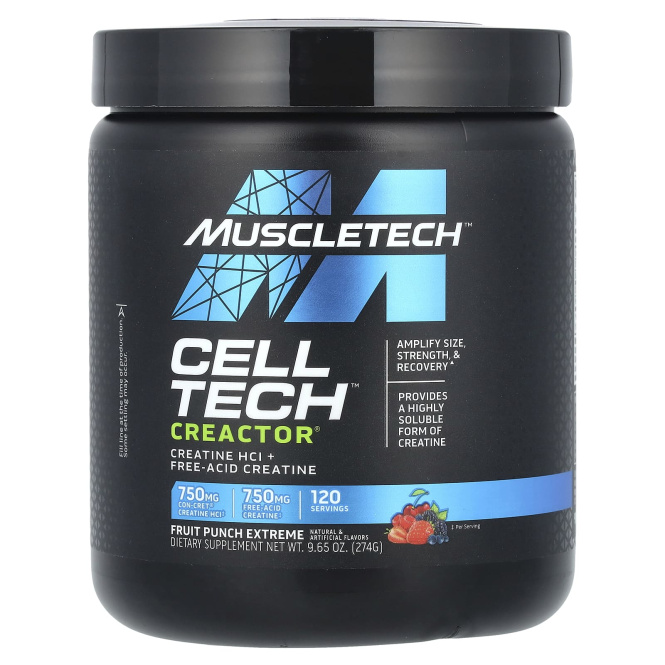 MuscleTech, Cell Tech ™ Creactor®, Fruit Punch Extreme, 274 г (9,65 унции)