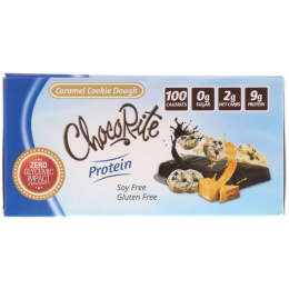 HealthSmart Foods, Inc., "ChocoRite", белковые батончики со вкусом карамельной начинки для печенья, 16 батончиков по 1,20 унции (34 г)