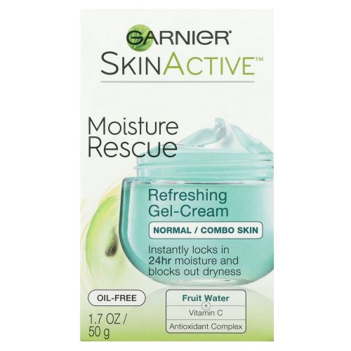 Garnier, SkinActive, Moisture Rescue, освежающий гель-крем, для нормальной и комбинированной кожи, 50 г