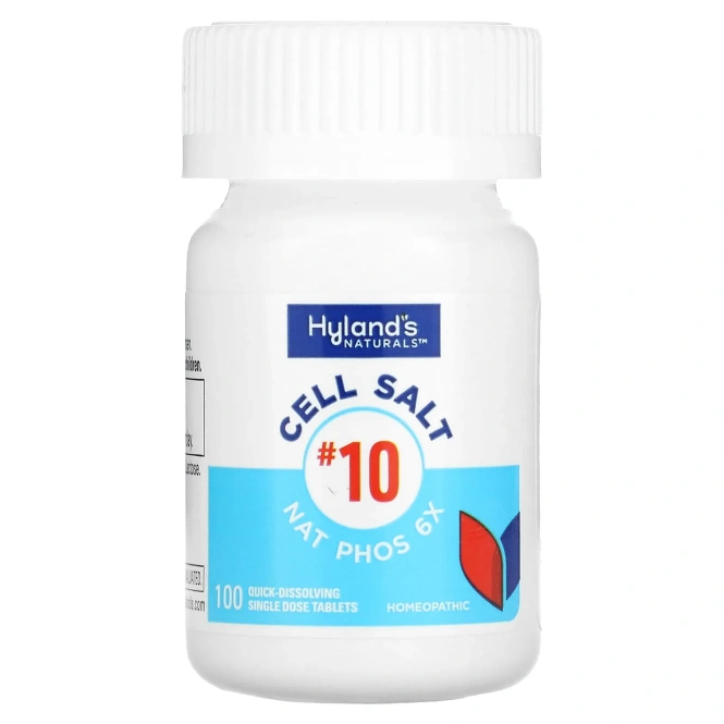 Hyland's Naturals, Клеточная соль №10 Natrum Phosphoricum 6X 100 таблеток