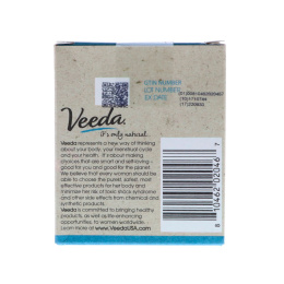 Veeda, 100% Natural Cotton Tampon with Plastic Applicator, Lite, 16 Tampons